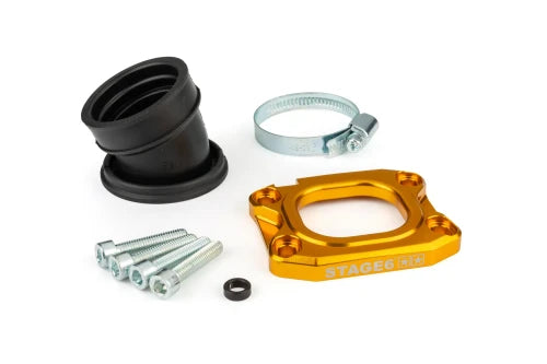 COLLETTORE ASPIRAZIONE STAGE6 IMBOCCO 40MM GIREVOLE 360 GRADI - MINARELLI AM6 / DERBI - PER CARBURATORI PWK 30-34 / VHSH