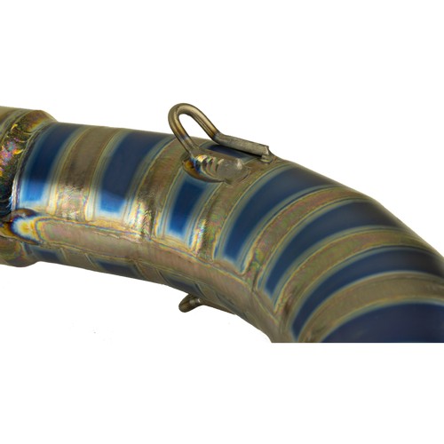 MARMITTA KRM Pro Ride 70 - 80cc Minarelli AM6 - TITANIO BLU (Fornite senza silenziatore, lo potete scegliere nella categoria MARMITTE - SILENZIATORI KRM)