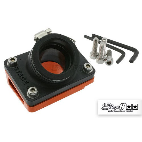 RIALZO STAGE6 R/T + COLLETTORE DRITTO 28 X 34,5 X PWK/KOSO PIAGGIO ARANCIO