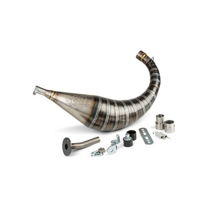 MARMITTA STAGE6 R/T 70CC - 80CC PASSAGGIO BASSO - MINARELLI AM6 - SILENZIATORE ARANCIONE